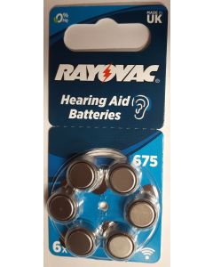 Батерия за слухов апарат Rayovac type 675 / 6 бр. блистер