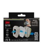 3M 6004BC1 филтри за маски 6000 series, ABEK1P3, 2x( 6059 ABEK1 A2, 5935 P3, 501)
