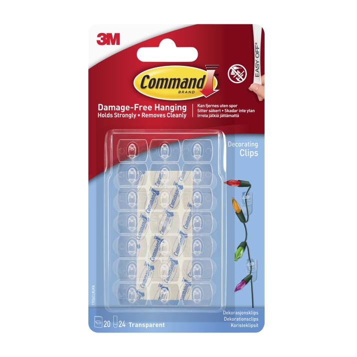 3M Command 17026 закачалка 20 бр. - mini - прозрачна | Лепила, силикони ...